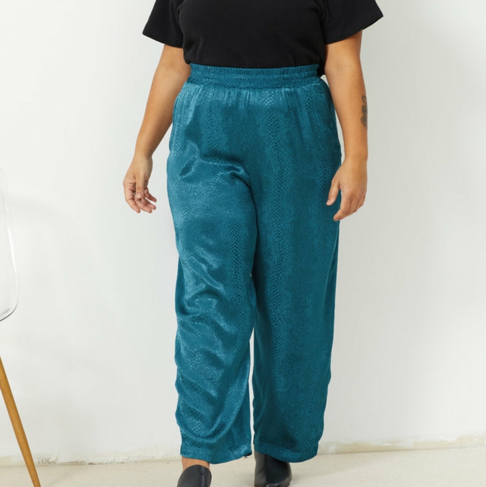North of WestIvy Jacquard Pant - Peacock NWT size Medium